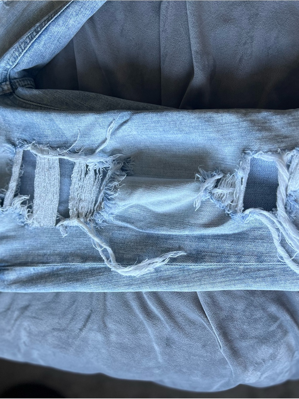 eunina Light Blue Distressed Boyfriend Jeans - Picture 8 of 9